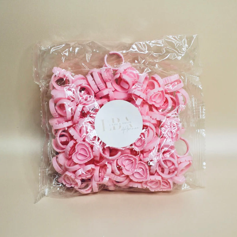 Disposable Glue Rings with Divider & Grooves - Pack of 100
