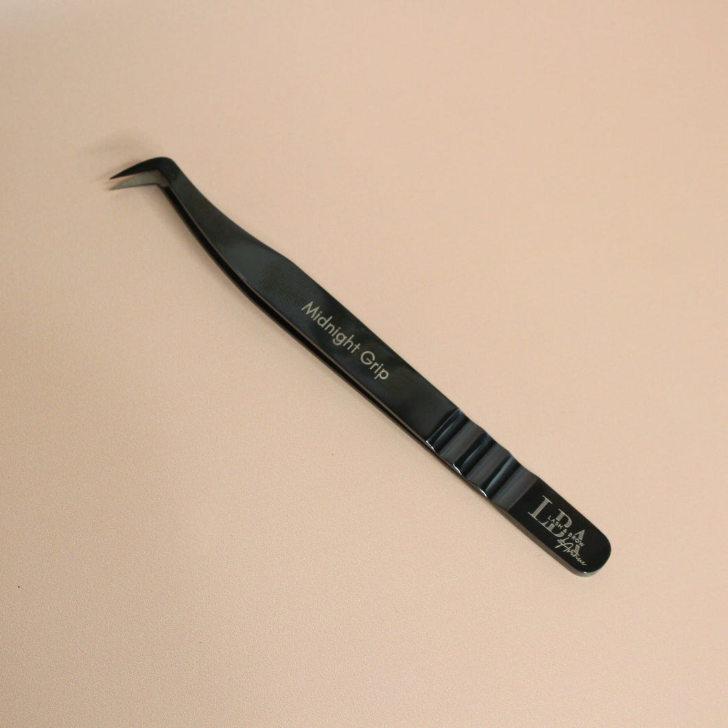 Fibre Tip Lash Tweezers - Midnight Grip