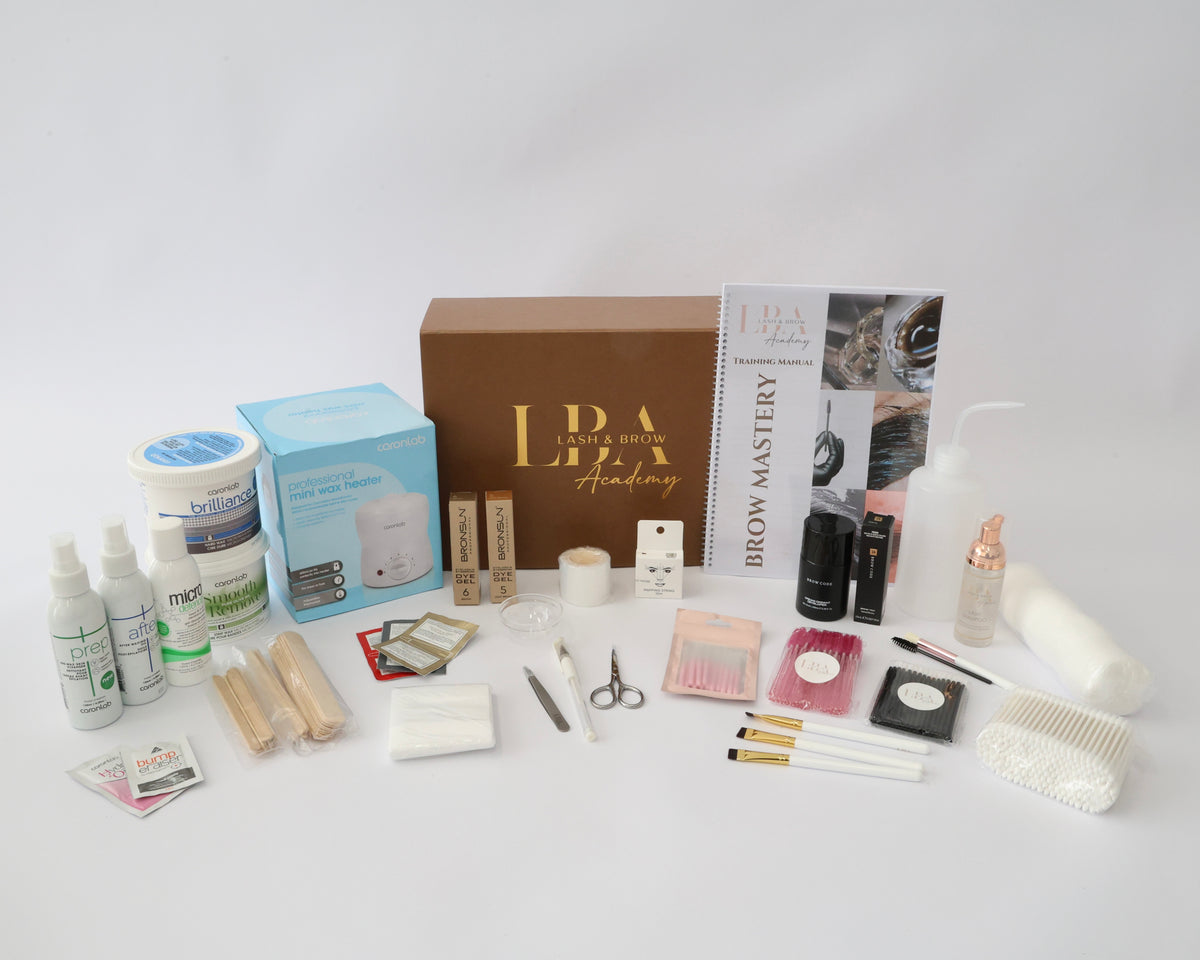 Professional Student Brow Lamination, Wax, Tint and Hybrid Dye Starter Training Kit