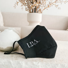 Load image into Gallery viewer, LBA Black Reusable Mask
